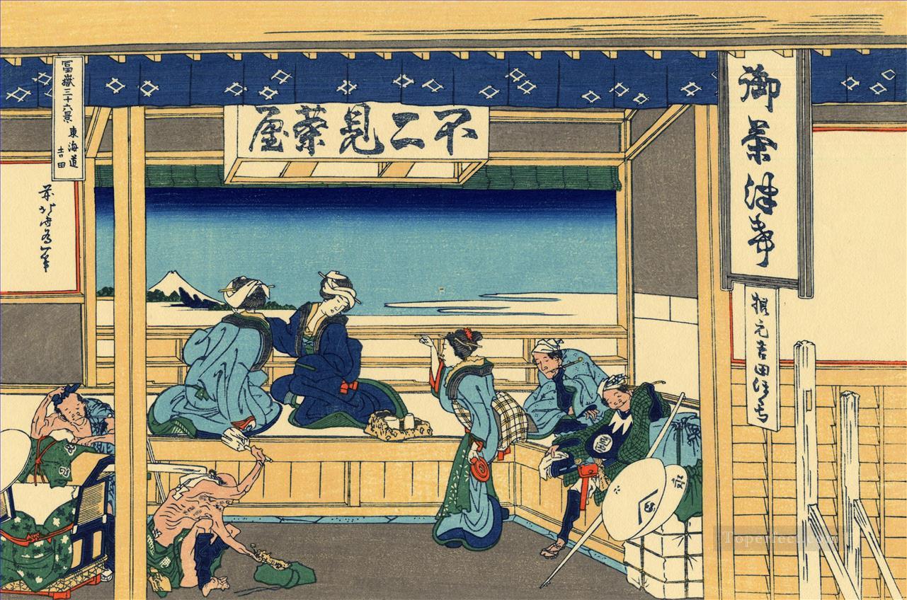 yoshida at tokaido Katsushika Hokusai Japanese Oil Paintings